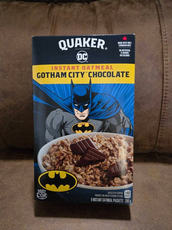 Quaker instant Oatmeal DC comics Batman & Wonder Woman