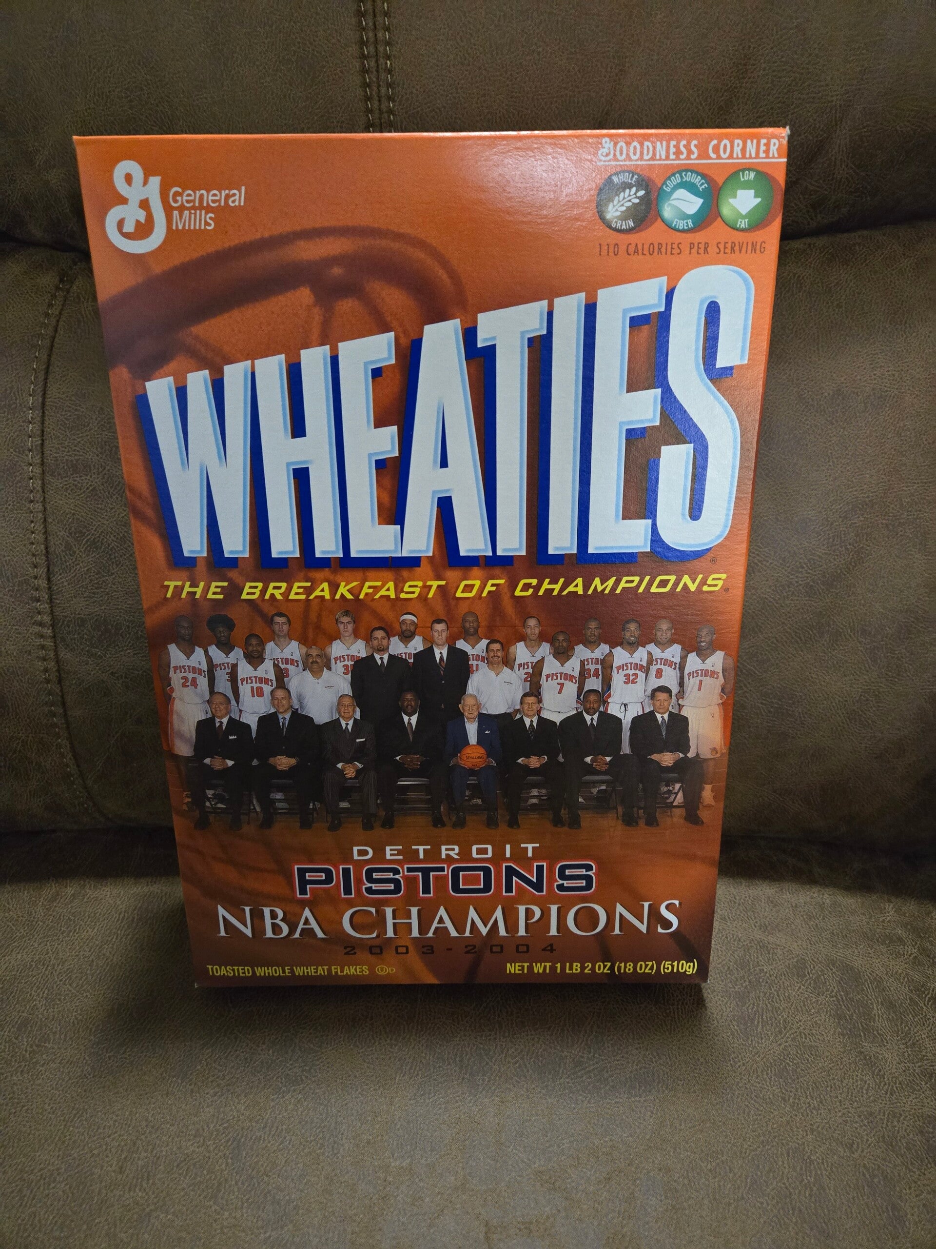 Wheaties cereal box Detroit Pistons NBA basketball 2005