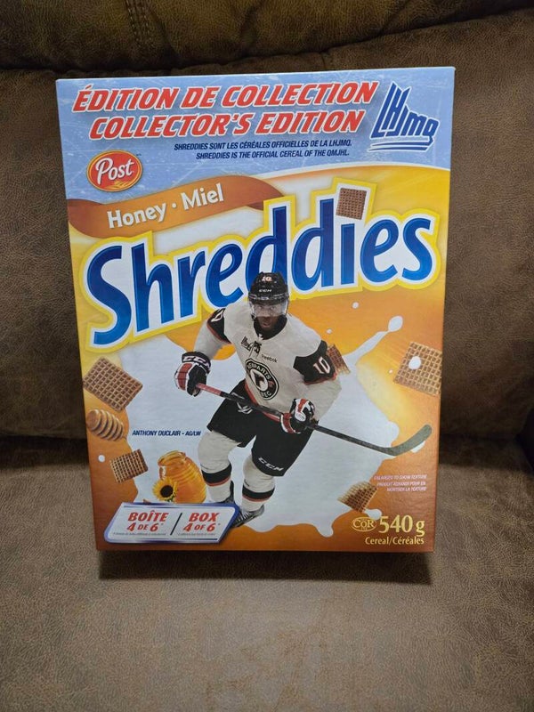 Shreddies cereal box Anthony Duclair Remparts hockey 2018