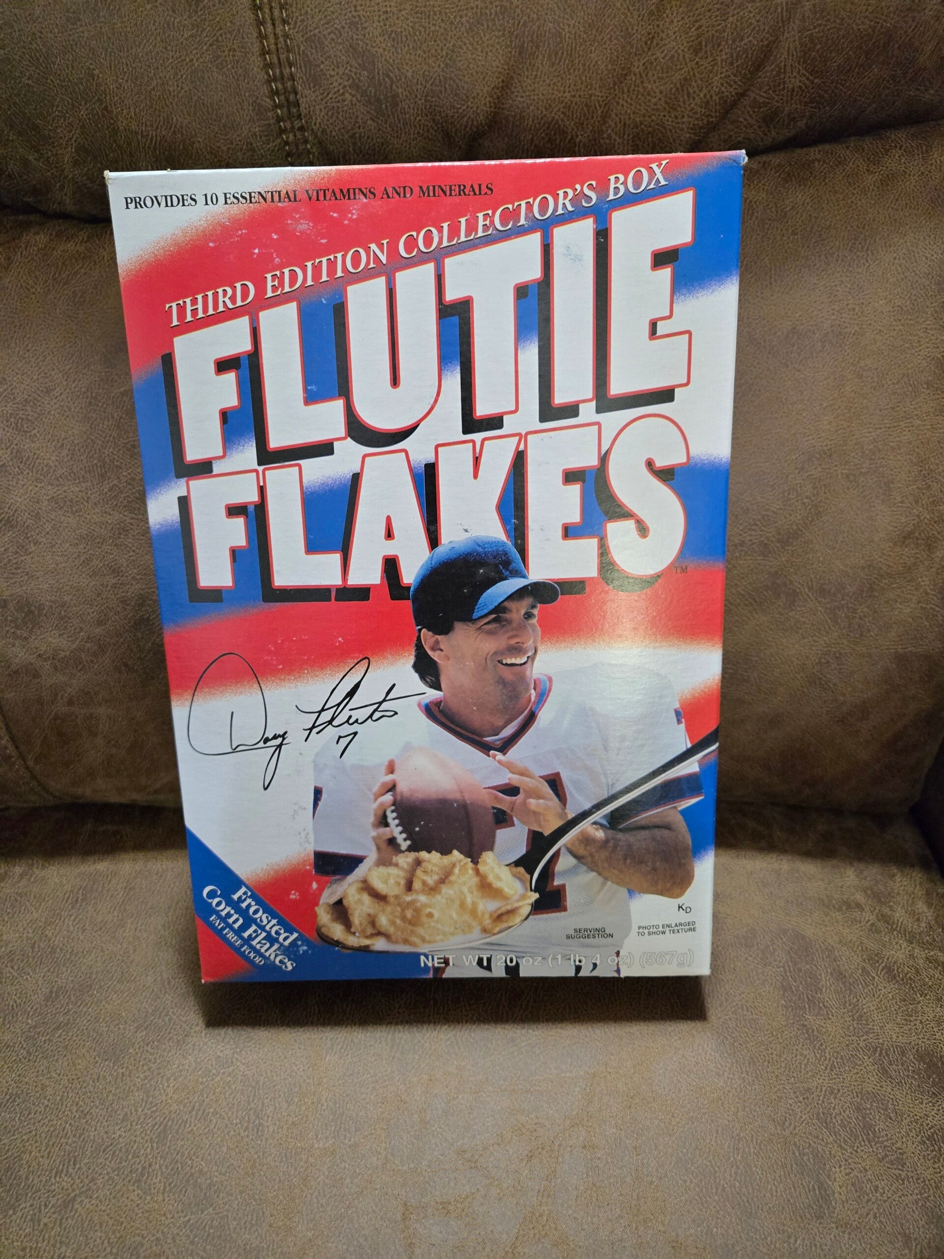 Flutie Flakes cereal box 2001