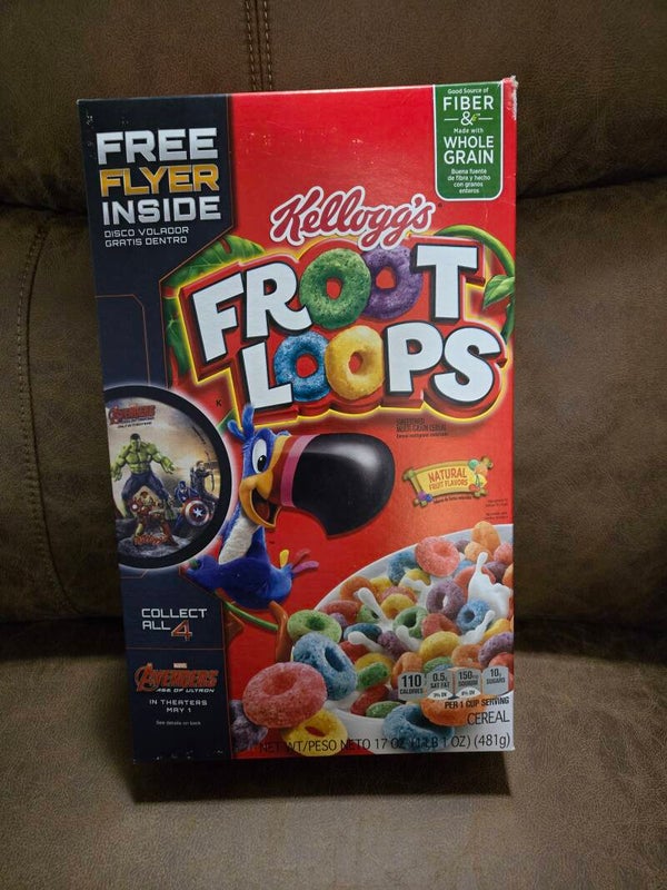 Avengers age of Ultron Kellogg's cereal box 2016