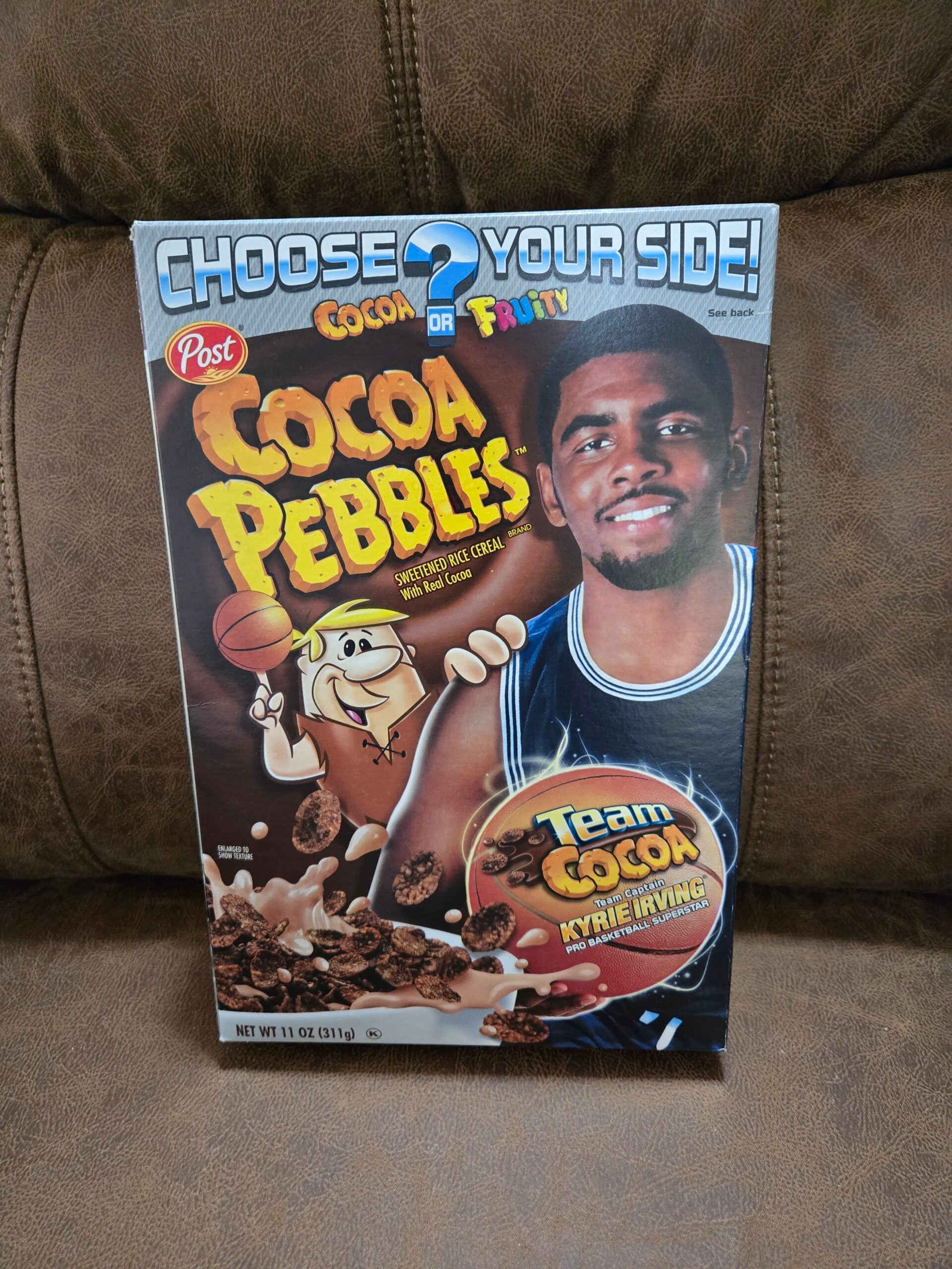 Cocoa Pebbles cereal Kyrie Irving basketball 2007