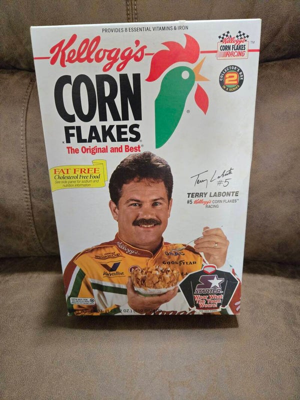 Kellogg's cereal box NASCAR Terry Labonte 1995