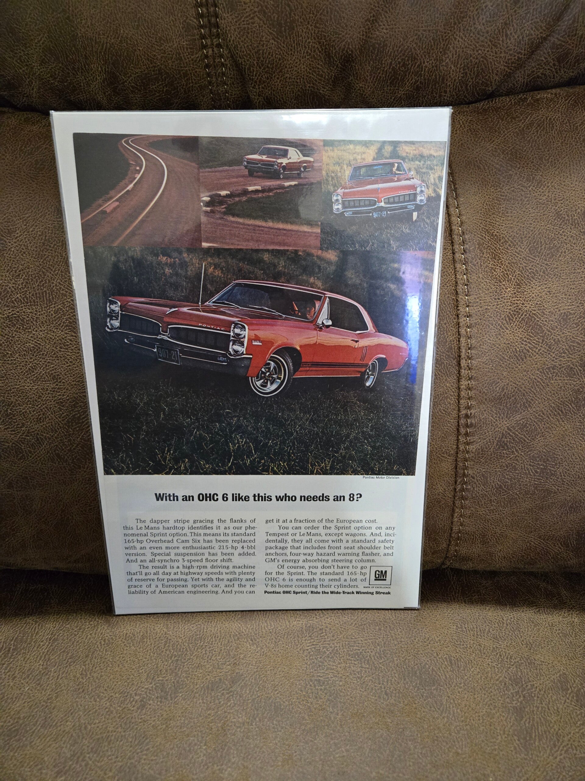 1960's original Pontiac Le Mans card ad