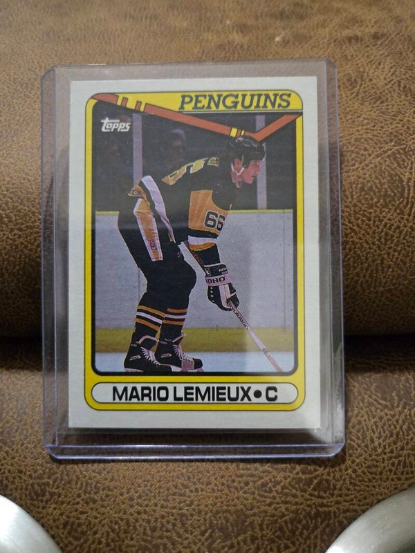 Mario Lemieux Topps trading card # 175 1990
