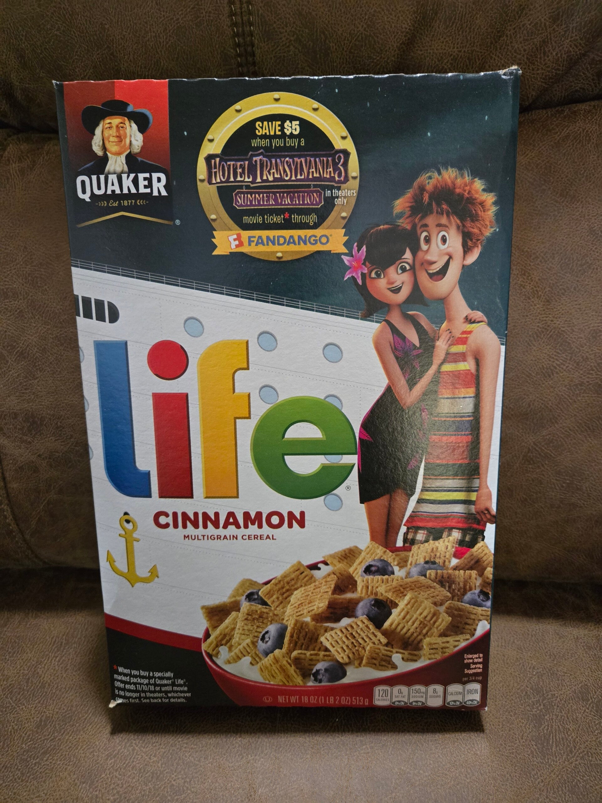 Life cereal box Hotel Transylvania 3 movie