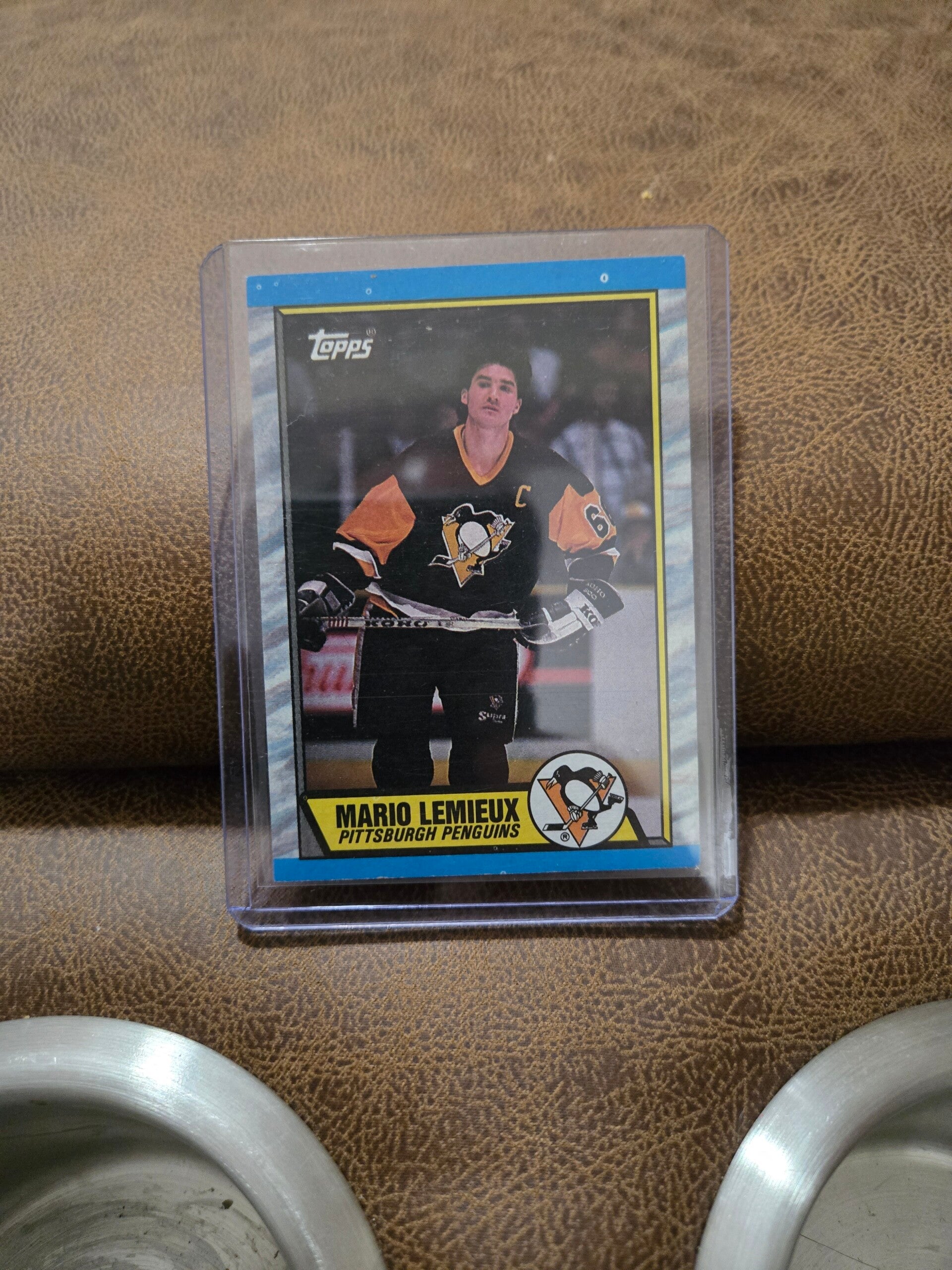 Mario Lemieux Topps trading card # 1 1989