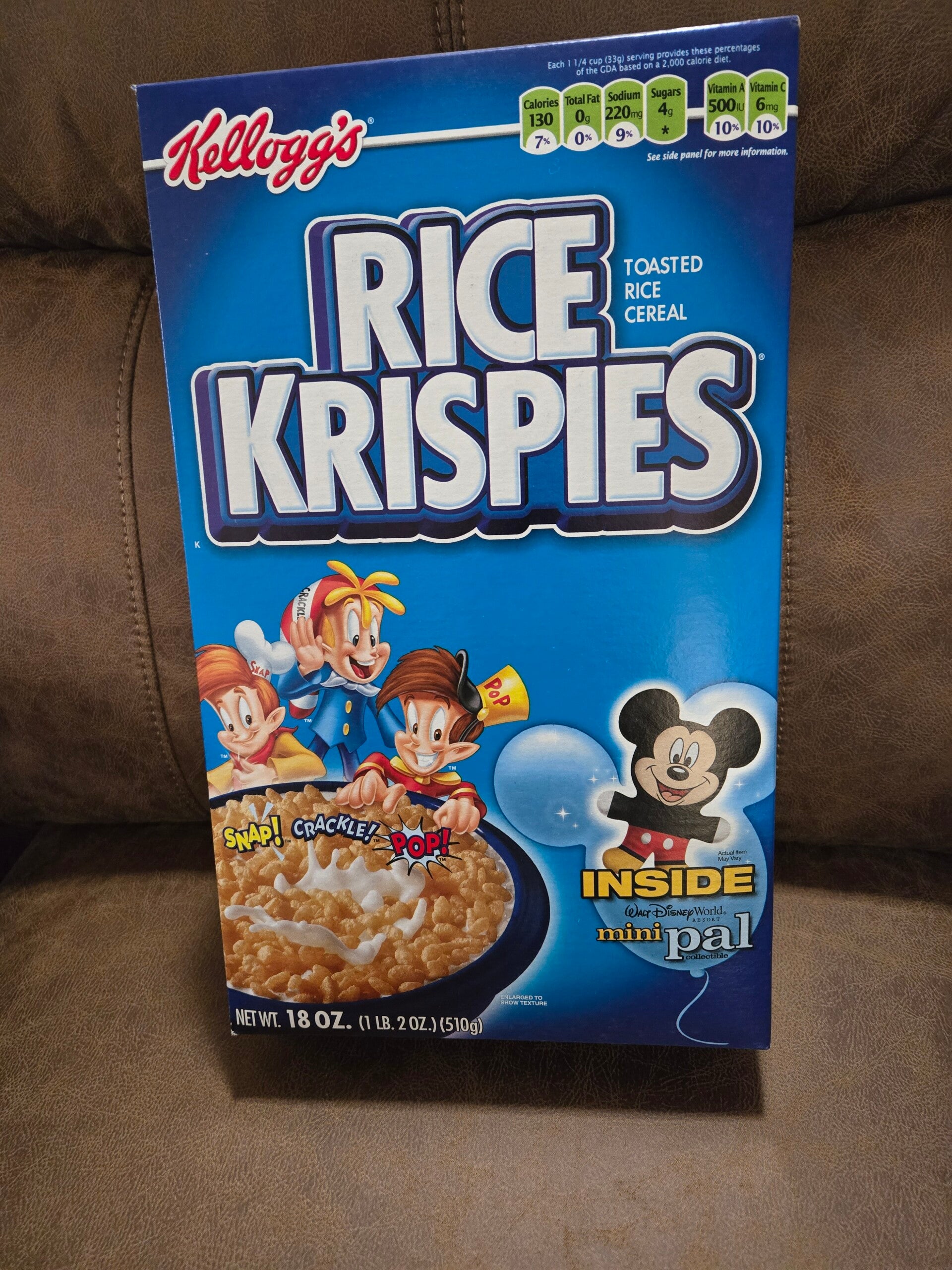 Rice Krispies Disney mini pal inside cereal box 2010