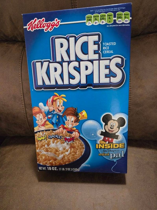 Rice Krispies Disney mini pal inside cereal box 2010