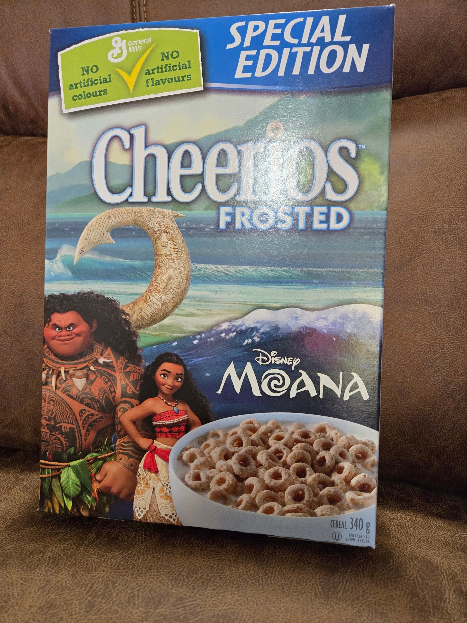 Disney Moana cereal box