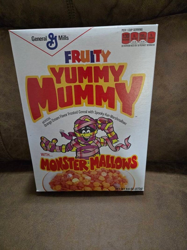 General Mills Yummy Mummy cereal box 2014