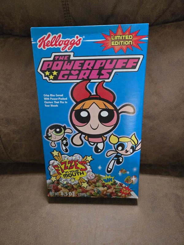 Kellogg's Powerpuff Girls cereal box 2001