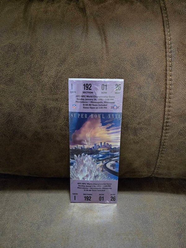 SuperBowl XXVI commemorative ticket Budweiser
