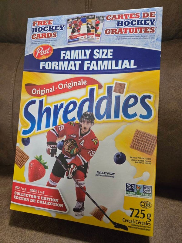 Post cereal Shreddies with hockey cards