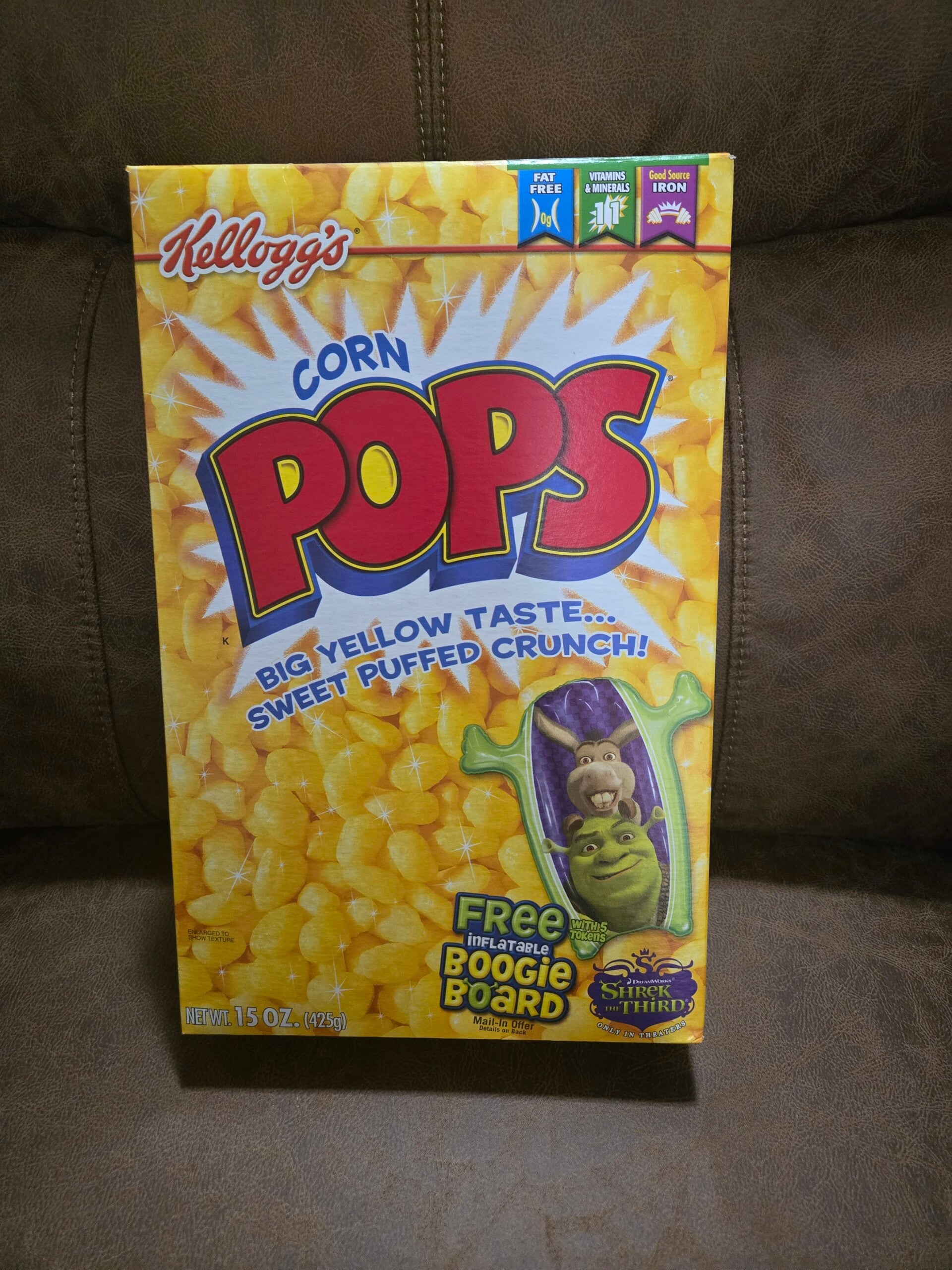 Corn Pops Shrek the Third cereal box