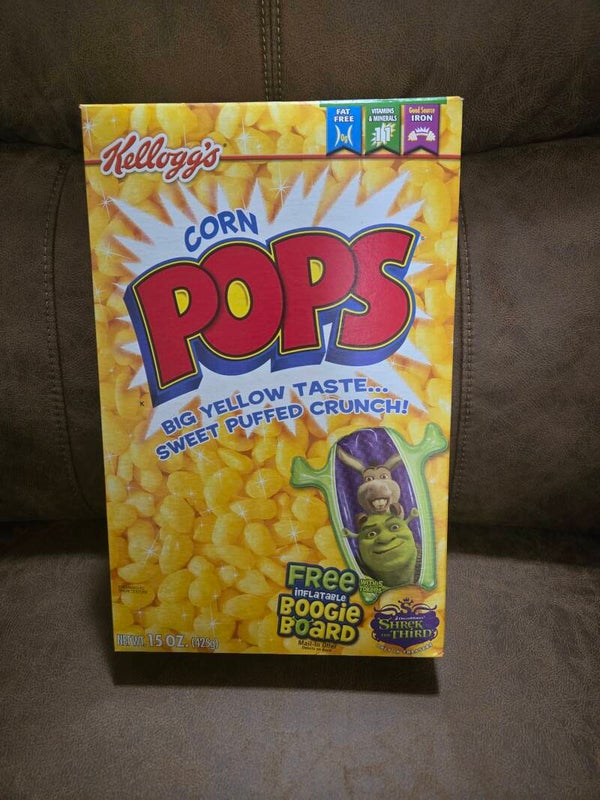 Corn Pops Shrek the Third cereal box