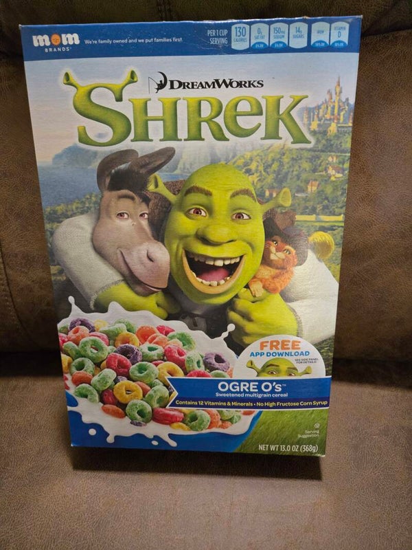 Shrek cereal box 2016