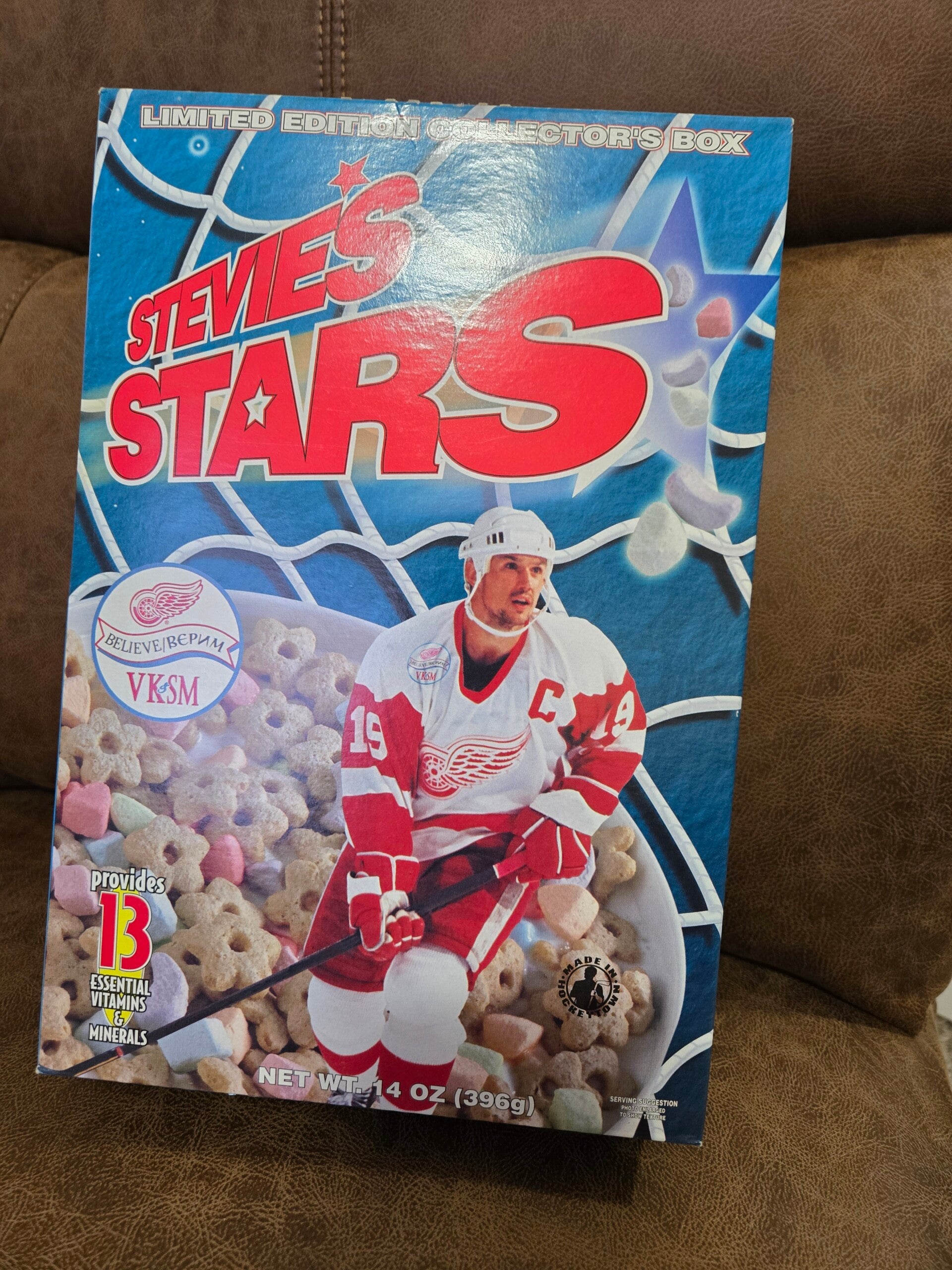 Stevie's Stars cereal box