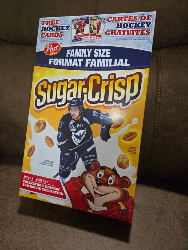 Post cereal box Sugar-Crisp with hockey cards