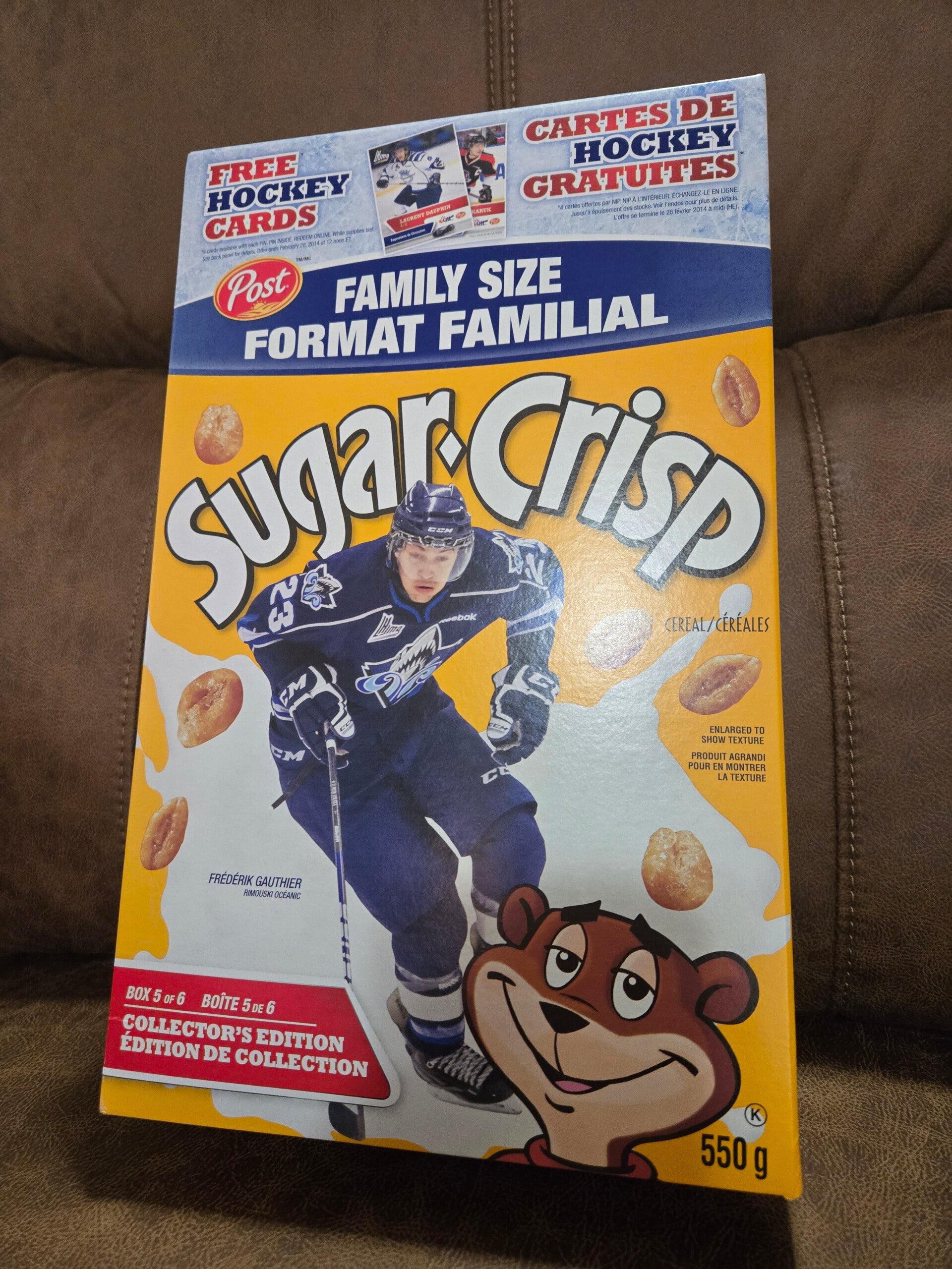 Sugar Crisp cereal Frederik Gauthier CHL hockey