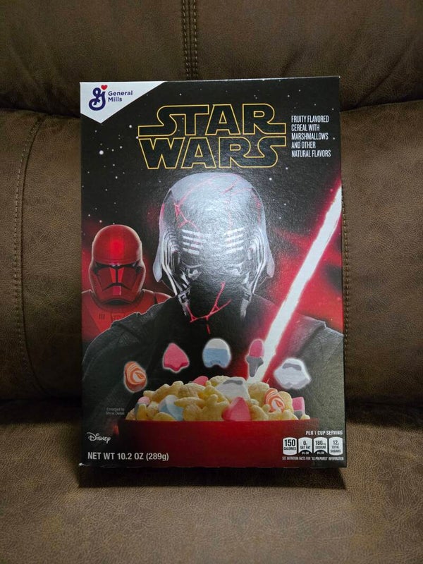 Star Wars cereal box