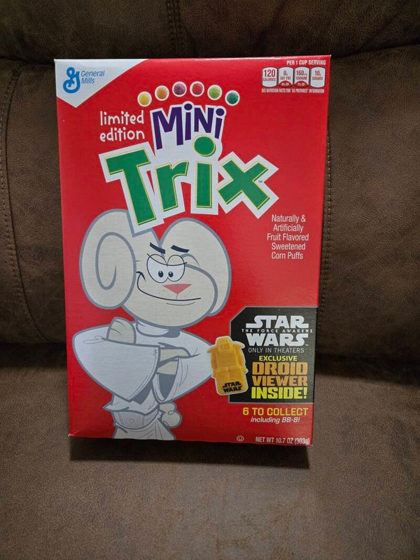 Mini Trix cereal box Star Wars 2016
