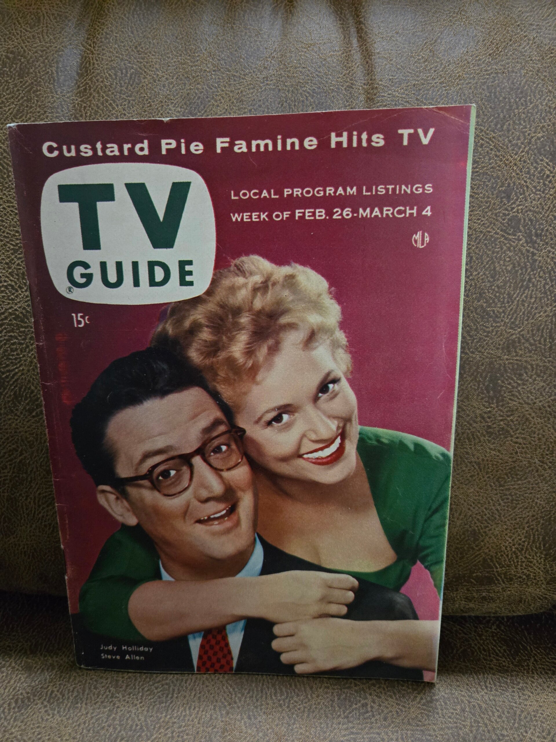 TV Guide Steve Allen & Judy Holliday February 1955