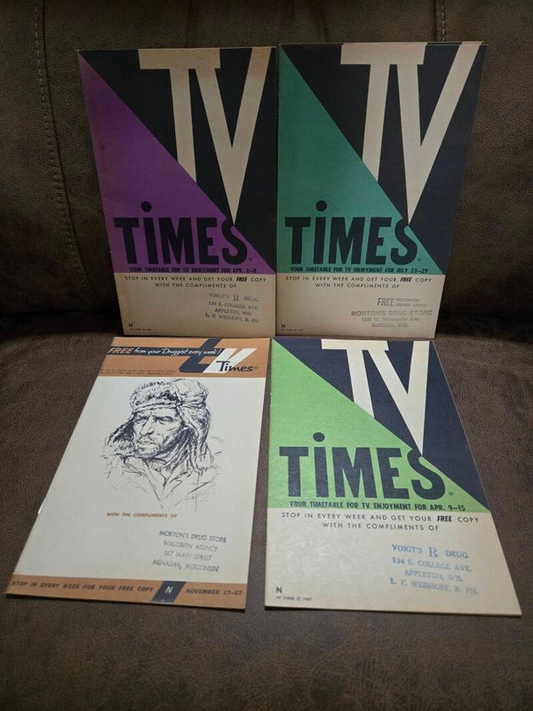 TV Times magazines lot of 4 1961