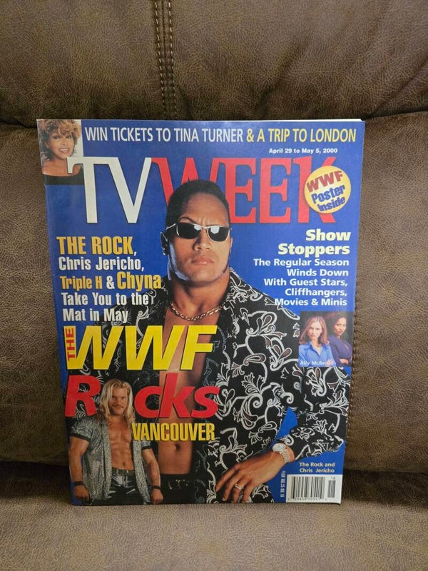 TV Week (tv guide) magazine WWF The Rock 2000