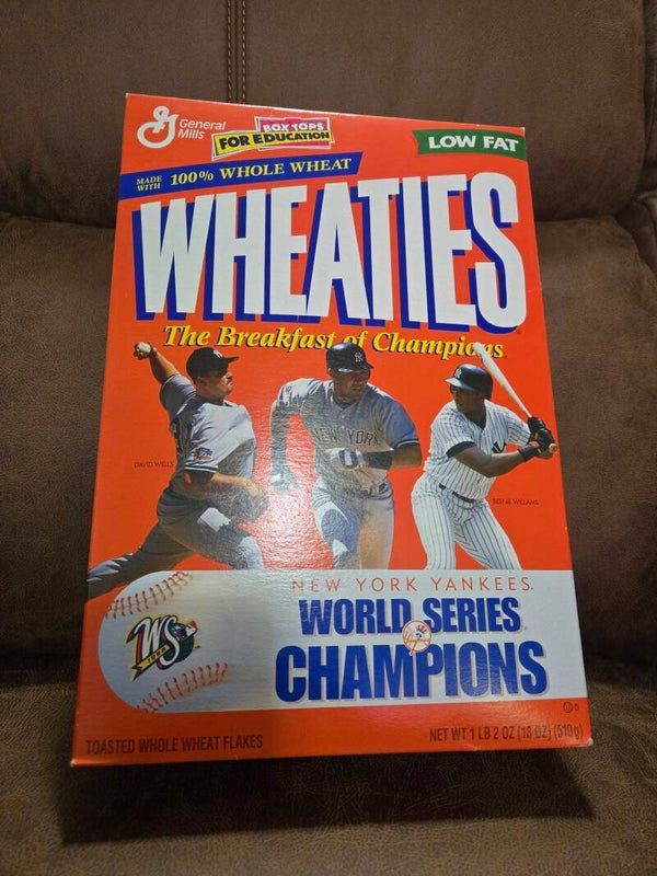Wheaties cereal box New York Yankees champions