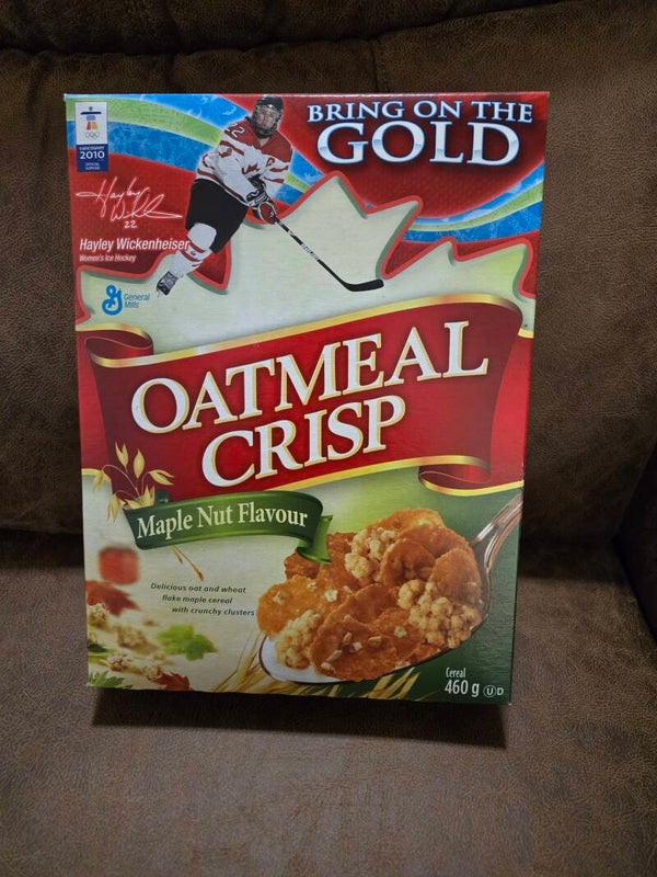 Oatmeal Crisp cereal box Hayley Wickenheiser Olympics