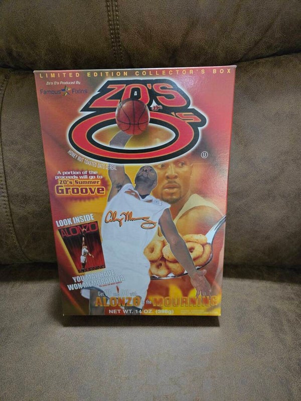 Alonzo Mourning cereal box basketball