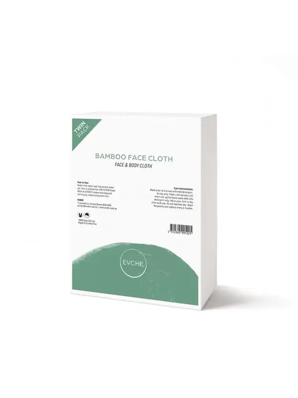 Evohe BAMBOO FACE CLOTHS Twin Pack