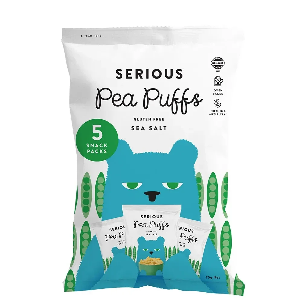 Serious Popcorn Pea Puffs - MULTI PACK 5 x 15g