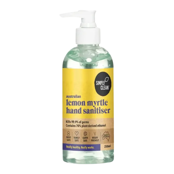 Simply Clean Hand Sanitiser Lemon Myrtle 250ml