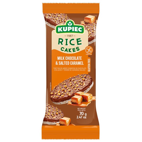 Kupiec Gluten Free Rice Cakes - Milk Chocolate & Salted Caramel 70g