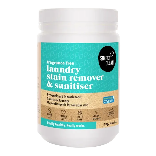 Simply Clean Laundry Stain Remover & Sanitiser Fragrance Free 1kg