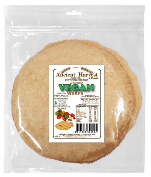 Ancient Harvest Organic Vegan Wraps 220g