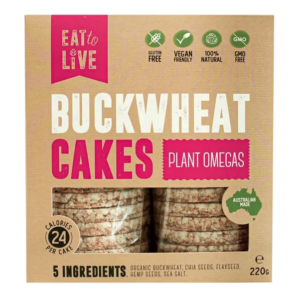 Eat To Live Buckwheat Cakes with Plant Omegas 2pk