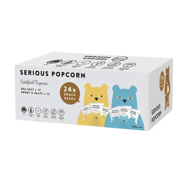 Serious Popcorn SNACKPACK Popcorn BOX 24 x 12g