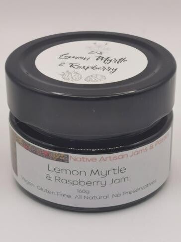 NATIVE ARTISAN JAMS & PASTES Lemon Myrtle and Raspberry Jam 160g