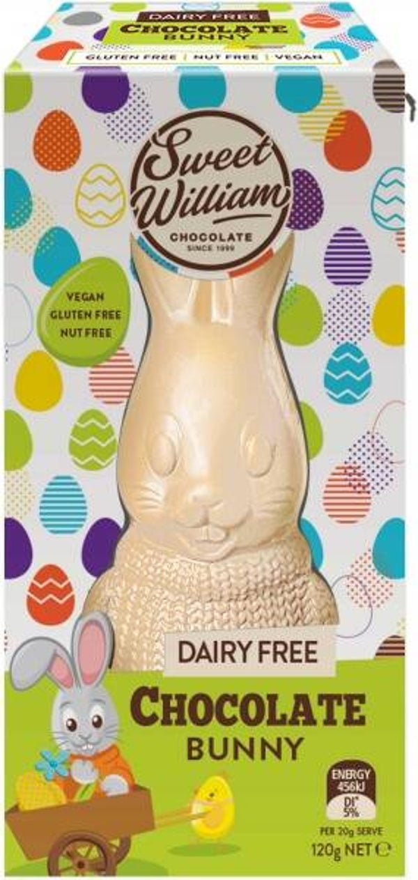 Sweet William Hollow White Chocolate Bunny D/F 120g