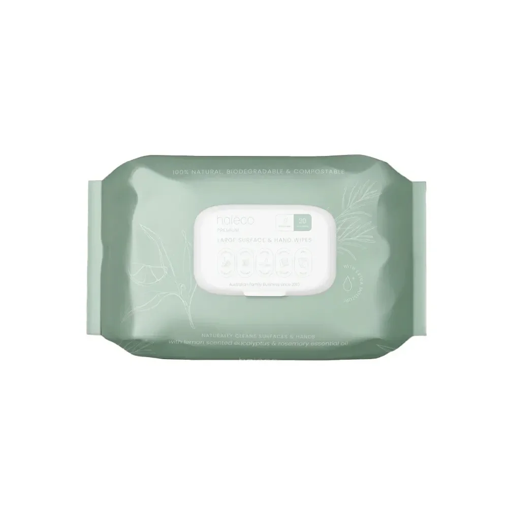 Luvme Haleco Large Surface & Hand Wipes 20pk