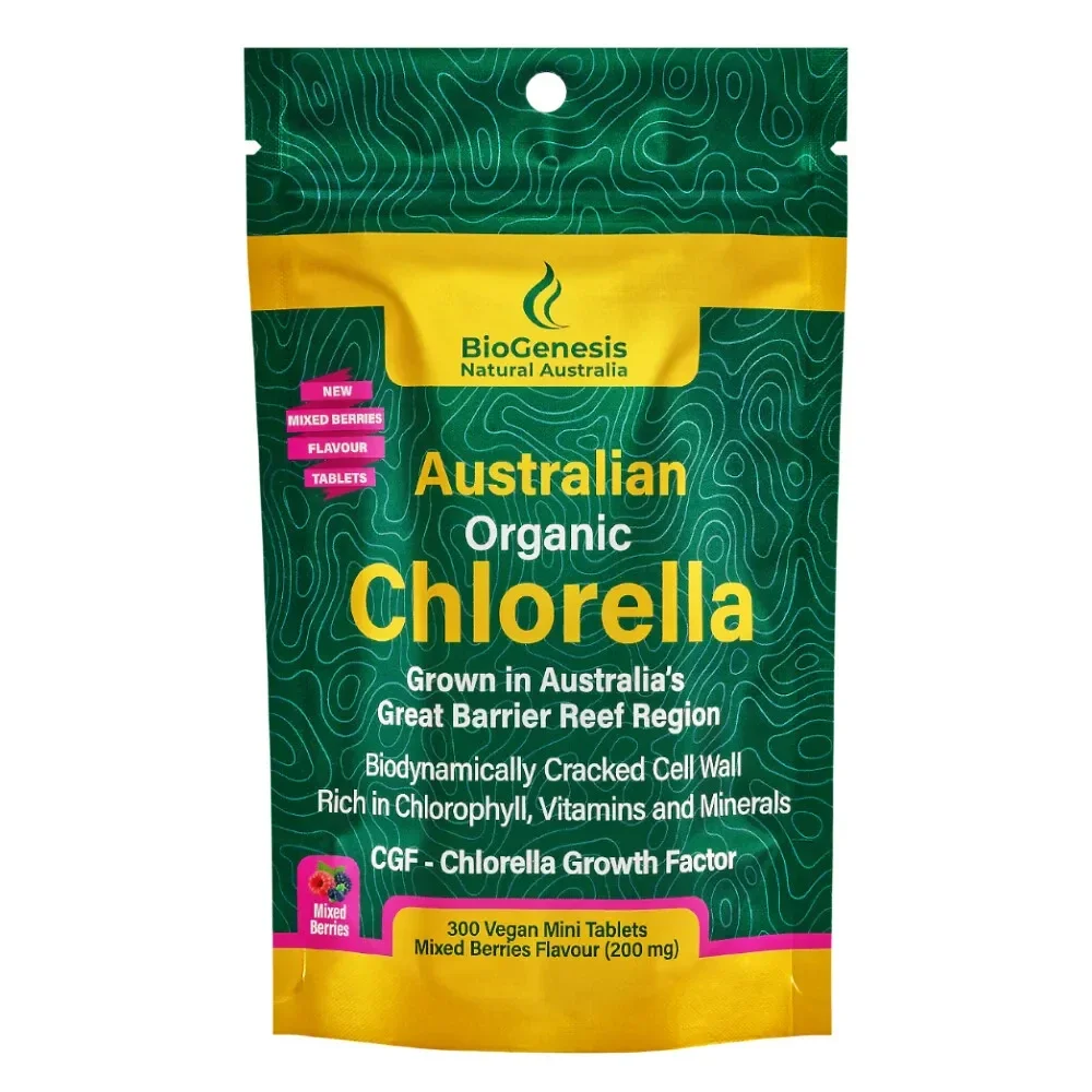 Biogenesis Natural Australia Australian Organic Chlorella Mixed Berries  300 minitabs