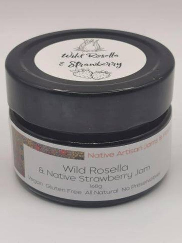 NATIVE ARTISAN JAMS & PASTES Wild Rosella & Native Strawberry Jam 160g