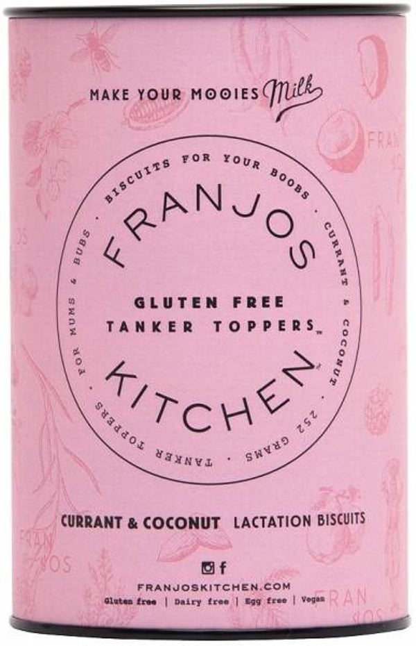Franjo's Kitchen G/F Currant & Coconut Tanker Topper Lactation Biscuits 252g