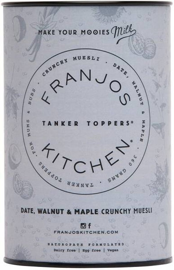 Franjo's Kitchen Date, Walnut & Maple Tanker Topper Lactation Crunchy Muesli 360g