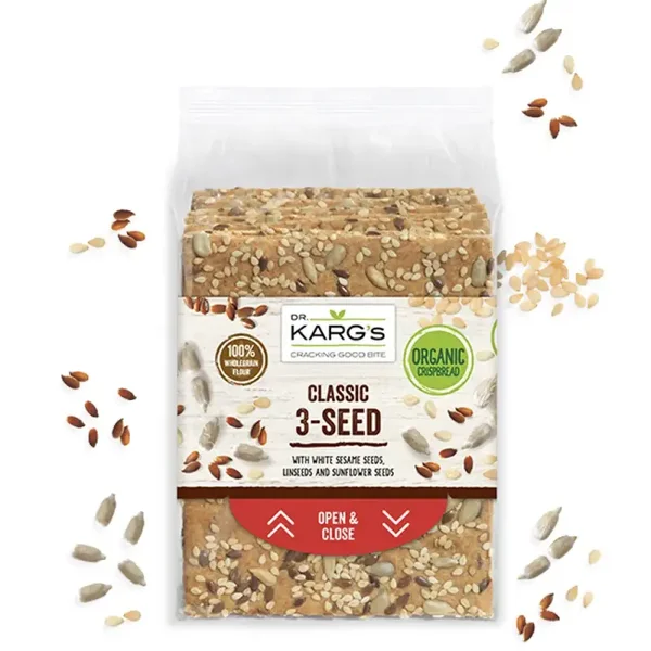 Dr Kargs Organic Crispbread Classic 3 Seeds 200g