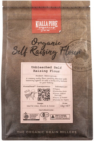 Kialla Organic Unbleached Self Raising Flour