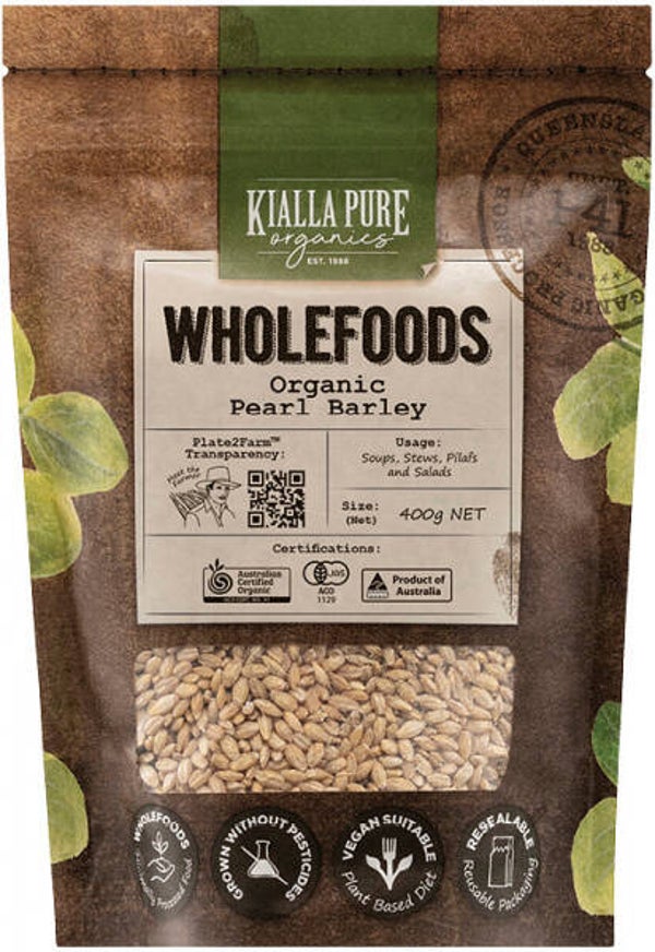Kialla Organics Organic Pearl Barley 400g